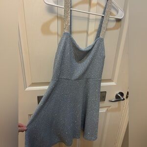 Windsor Strapless Glittering Blue Dress